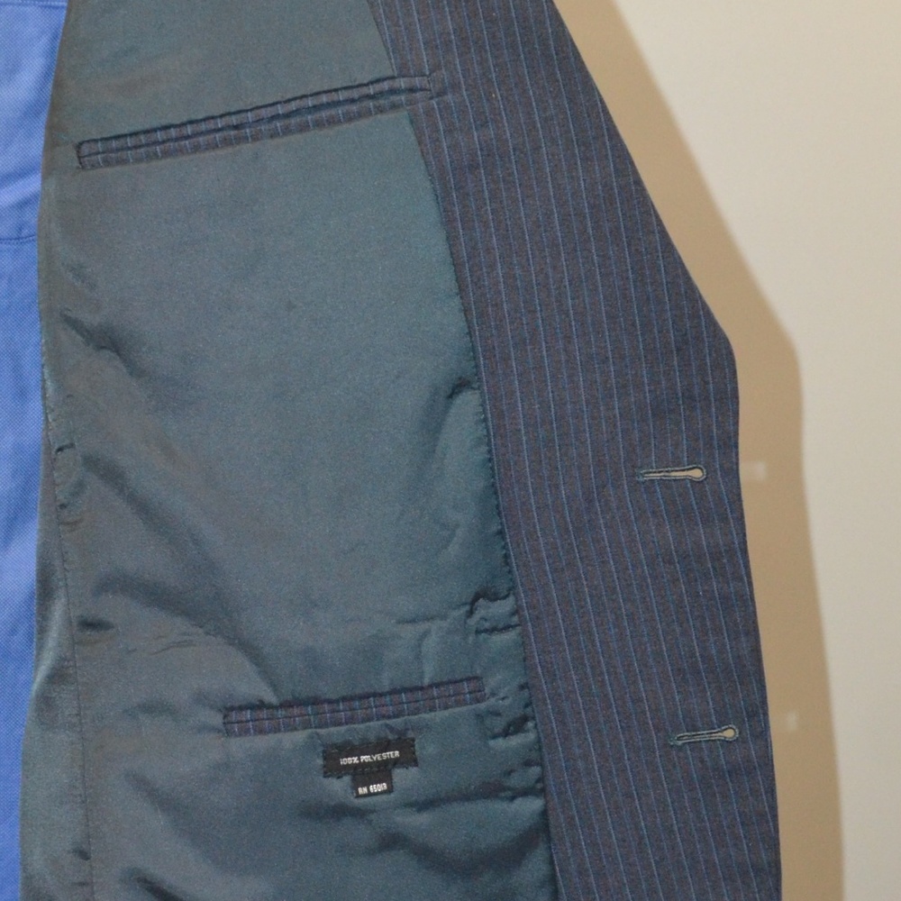 Calvert 44R Sport Coat Blazer Suit Jacket Dark Blu - Picture 5 of 8